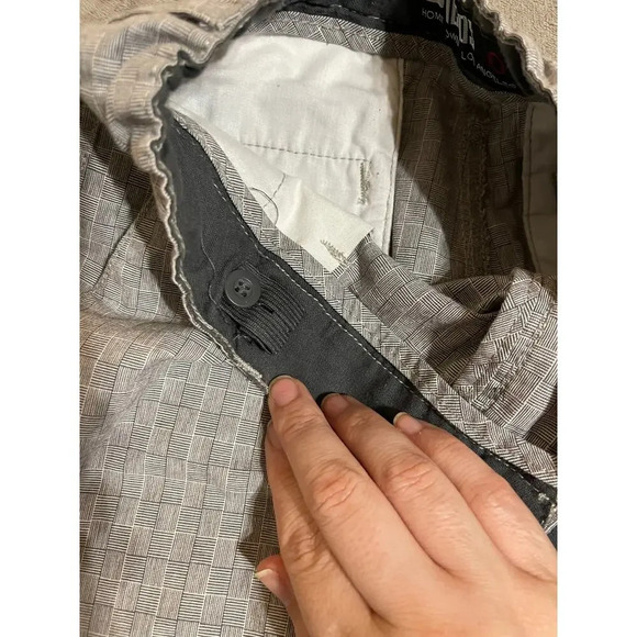 Micros Size 10 Boy Shorts Pattern Gray White Causal Streetwear Golf Lightweight - Picture 3 of 6